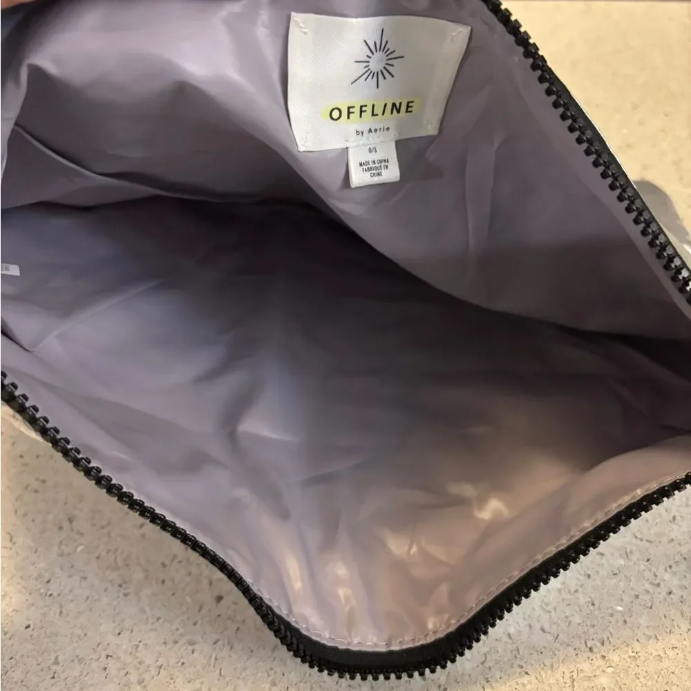 Silver Metallic Zip Pouch by Aerie